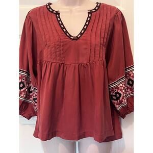 Marine Layer Tocaloma Boho Blouse, Size Small